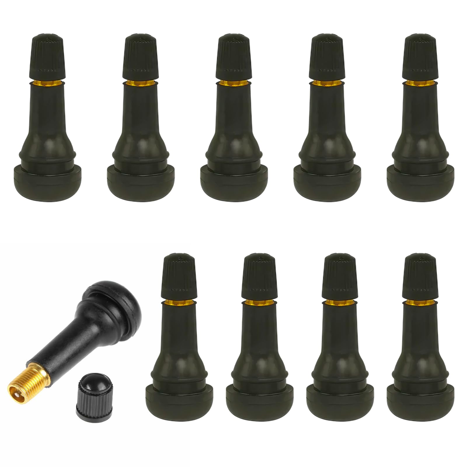 10 Stück Gummi Ventile TR413,Ersatz Reifenventile Pkw,Langlebige Autoventil,Reifen Ventile,Flexible Rubber Ventil Auto,Universal Autoreifen Ventil,Gummiventile Auto,Gummi-Snap-In-Reifenventilschaft 10 Stück Gummi Ventile TR413,Ersatz Reifenventile Pkw,Langlebige Autoventil,Reifen Ventile,Flexible Rubber Ventil Auto,Universal Autoreifen Ventil,Gummiventile Auto,Gummi-Snap-In-Reifenventilschaft von YueJieSelected