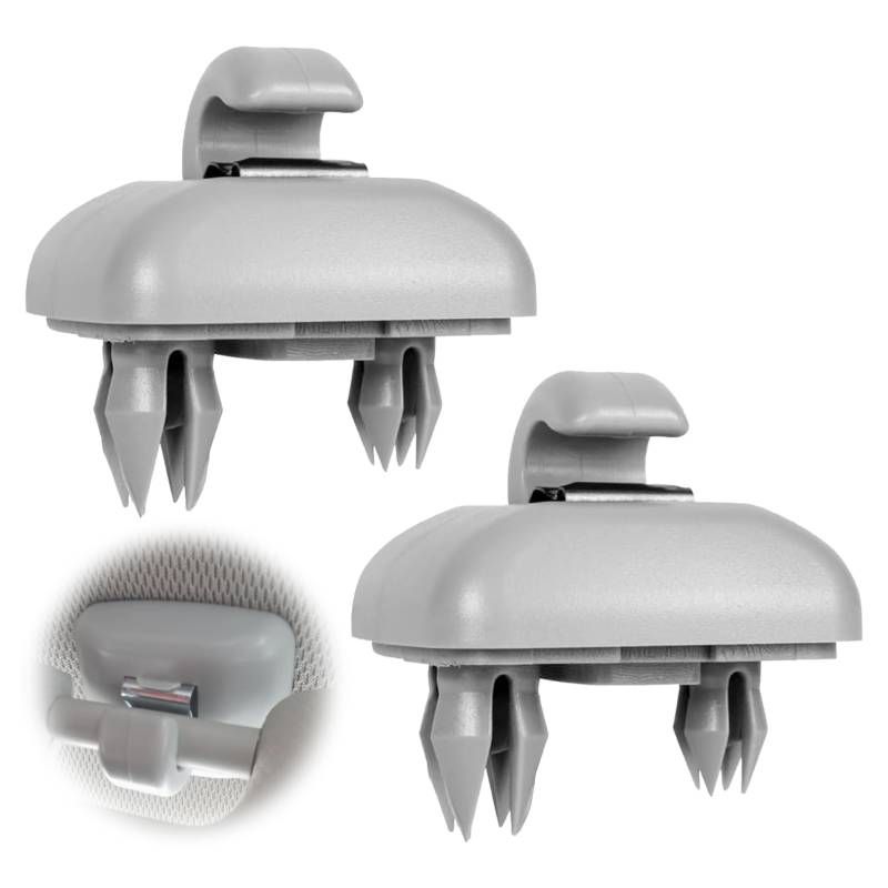 2 Stück Sonnenblende Halterung Haken für Audi Sonnenblende Halterung für Sonnenblenden,Graue Innere Sonnenblende Clip Haken Sonnenblende Clip Haken,Universell Kompatibel für A1 A3 A4 Q3 Q5(Grau) von YueJieSelected