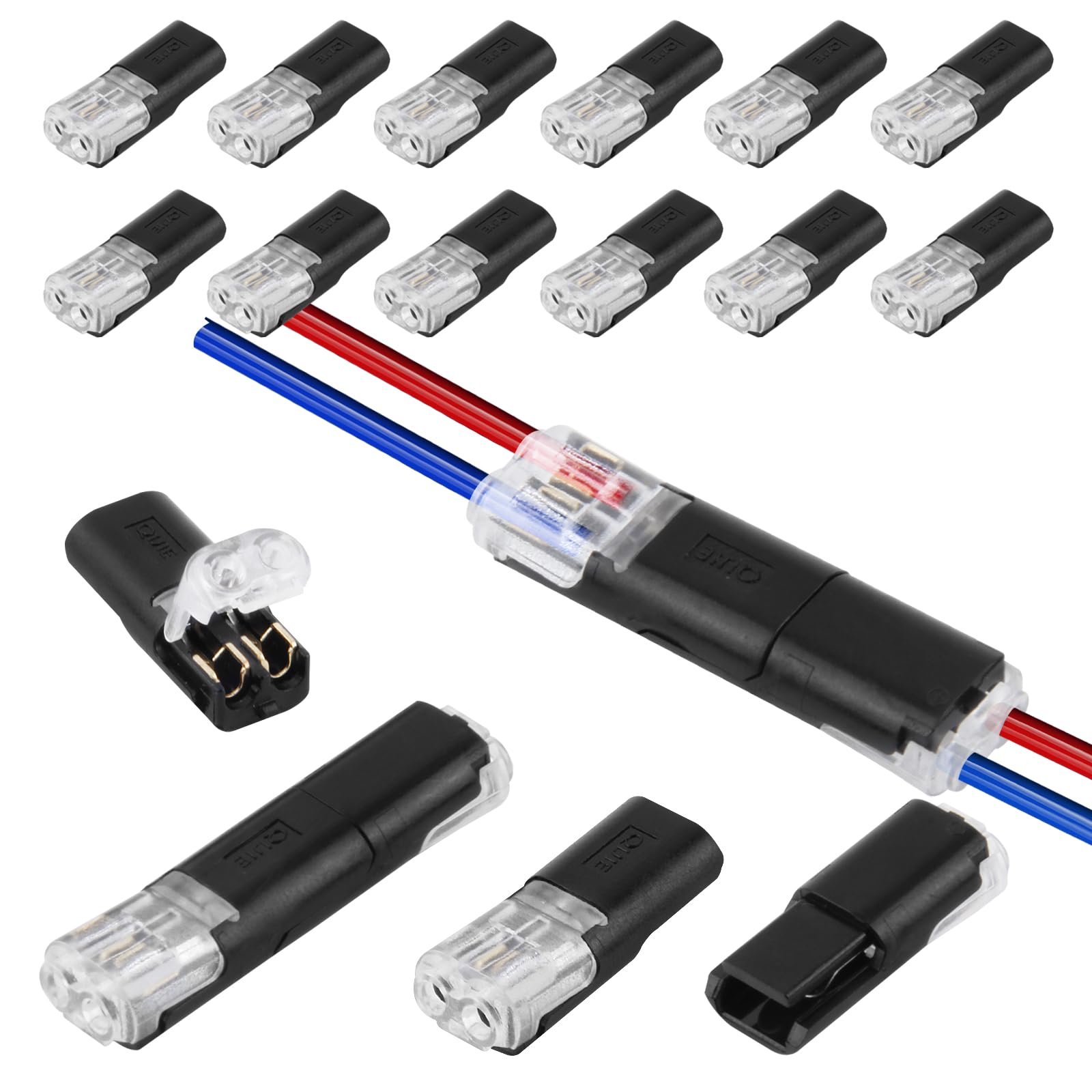 12 Stück Auto Stecker 2 Polig Steckverbindung Kabelverbinder Wasserdicht Steckverbinder Praktischer Schneller Kabelstecker Verbindungen 2 Poliger Steckbarer Kabelanschluss für 18-22 AWG Kabel Crimp von Yuechenggui