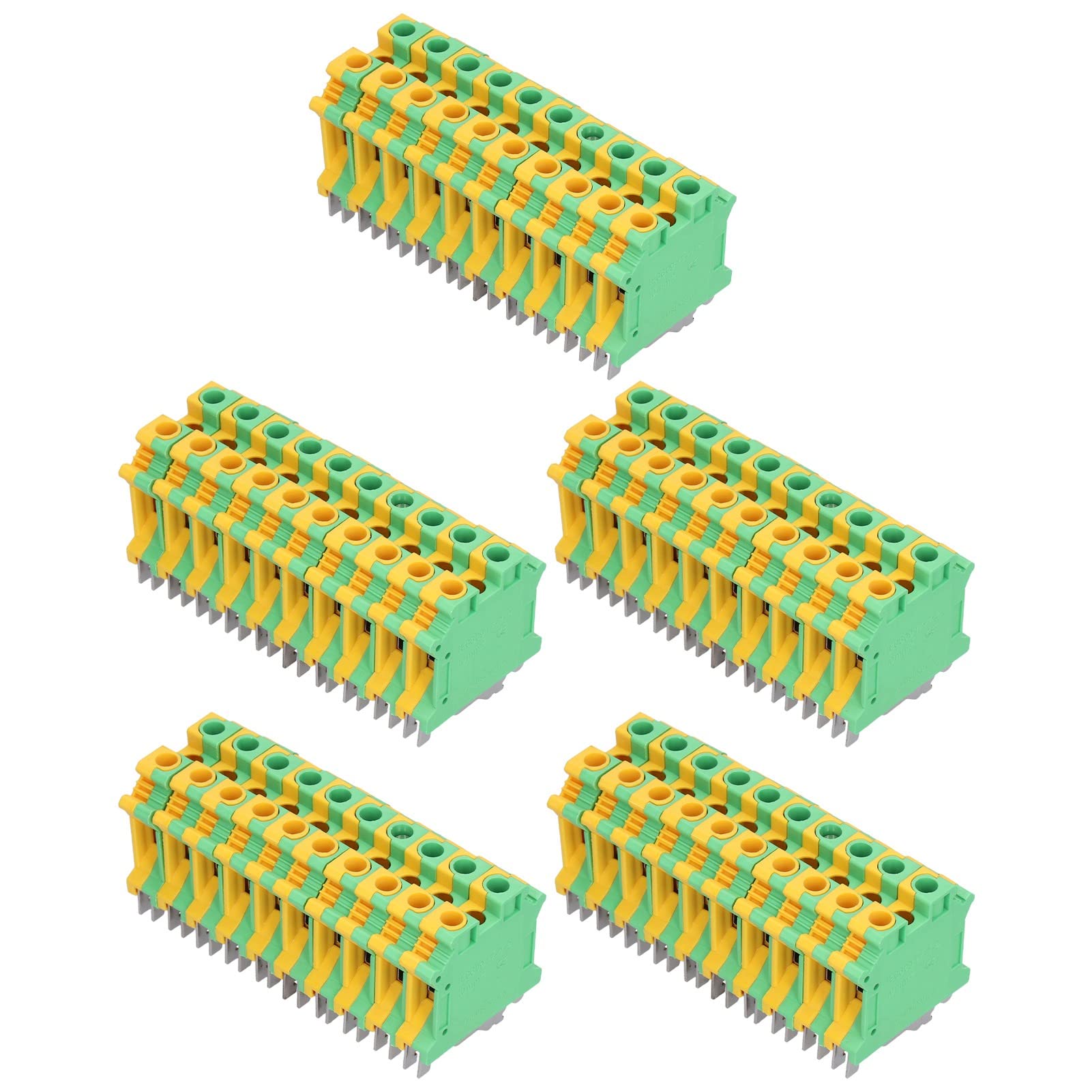 50Pcs 76A Reihenklemmen für DIN-Schienenmontage, 2-Kanal-Erdungsklemme Flammhemmender Erdungsklemmenblock USLKG-10 50Pcs 76A Reihenklemmen für DIN-Schienenmontage, 2-Kanal-Erdungsklemme Flammhemmender Erdungsklemmenblock USLKG-10 von Yuecoom