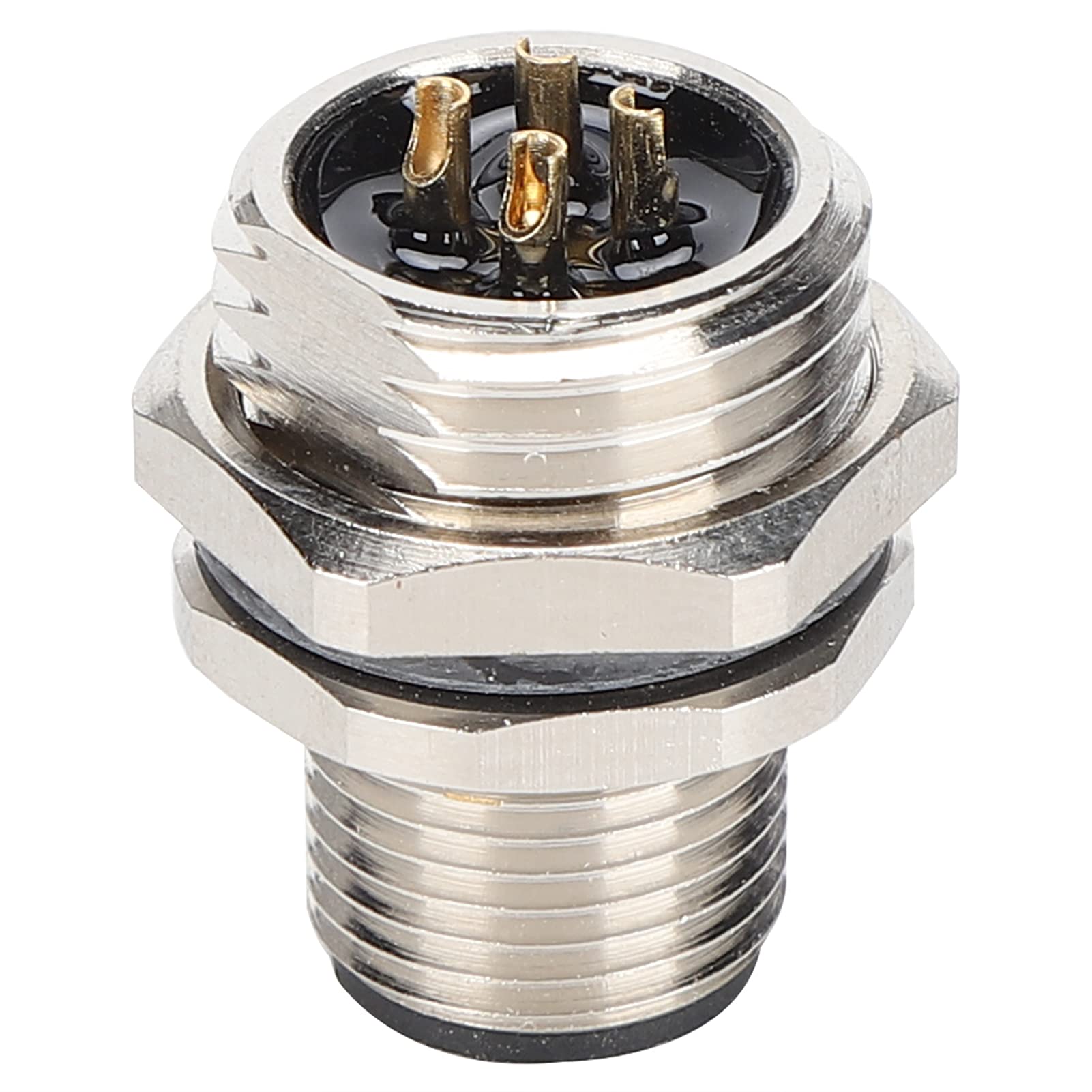 Einbaubuchse, M12-B-P4 M16 Gewinde Einbaubuchse M12 IP67 Wasserdichter Stecker 4-poliger Steckeradapter Einbaubuchse, M12-B-P4 M16 Gewinde Einbaubuchse M12 IP67 Wasserdichter Stecker 4-poliger Steckeradapter von Yuecoom