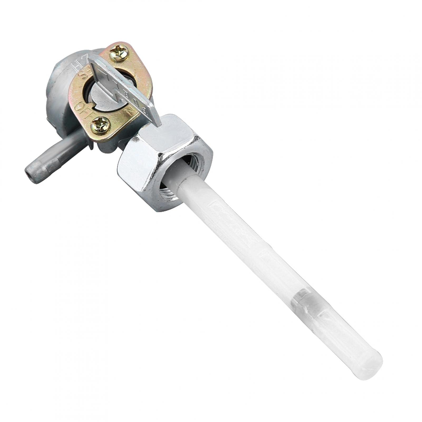 Yuecoom Kraftstofftank Benzinhahnventil, 14 mm * 1 mm Silber Weiß Aluminium Kraftstofftank Benzinhahn Schaltventil für CM185T CM200T 16950-195-702 Yuecoom Kraftstofftank Benzinhahnventil, 14 mm * 1 mm Silber Weiß Aluminium Kraftstofftank Benzinhahn Schaltventil für CM185T CM200T 16950-195-702 von Yuecoom