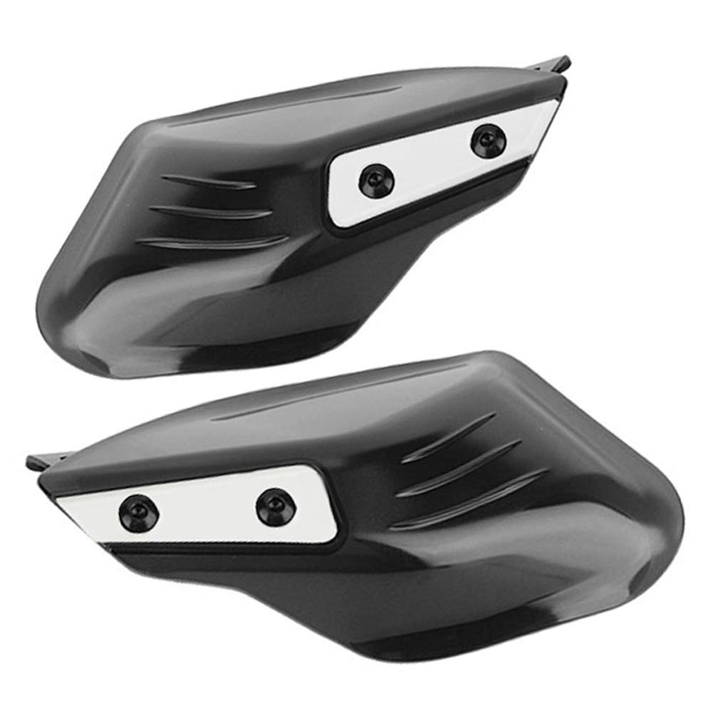 Motorrad Handprotektoren, ABS Fashion Handprotektoren für Motorräder mit 8mm oder 10mm Spiegelstange(Schwarz) von Yuecoom
