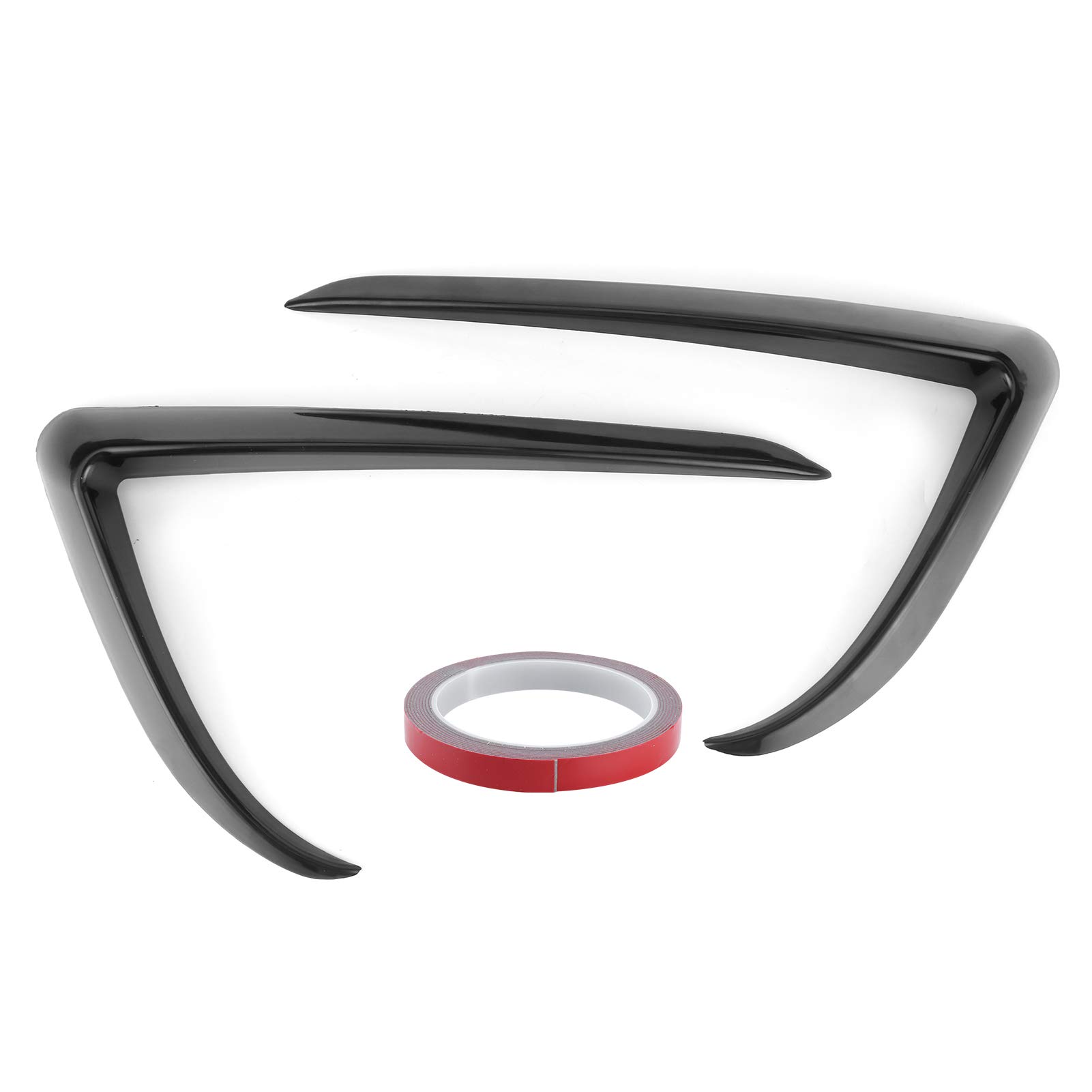 Nebelscheinwerfer Abdeckung, Frontscheinwerfer Nebelscheinwerfer Augenbrauen Augenlider Abdeckung Trim Autozubehör Fit für Tesla Model 3(Schwarz) von Yuecoom