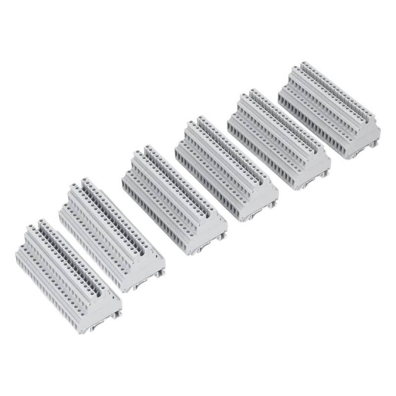 Schienenklemmenblock, 100Pcs 500V 32A DIN-Schienenmontageklemme Zweireihige Kupferschienen-Verdrahtungsklemmenblock UKK‑5 von Yuecoom