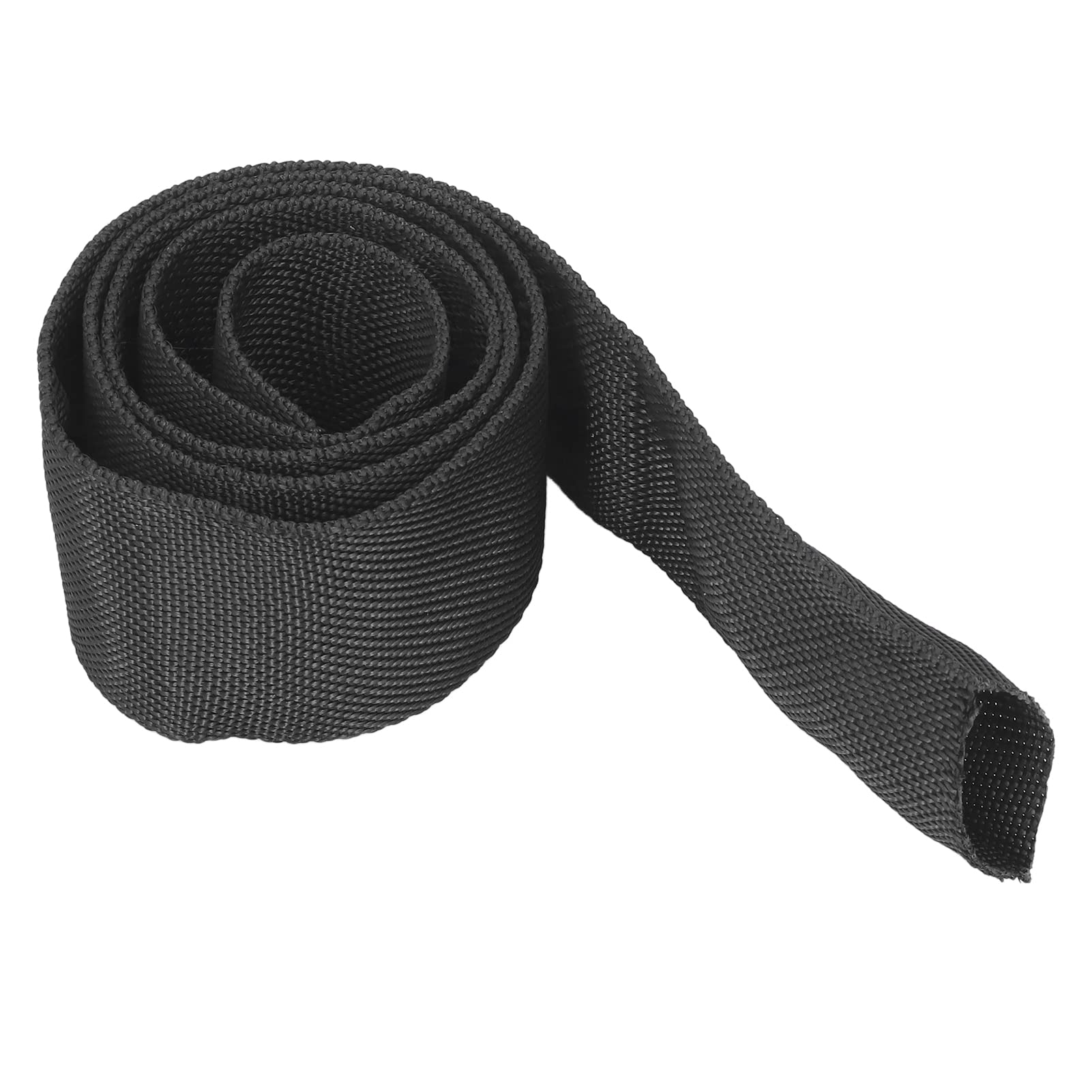 Seilschutzhülle, Windenseilschutzhülle Polyester Schwarz Universal für 5cm (1.97in) breite Kabelleitung(2M) von Yuecoom