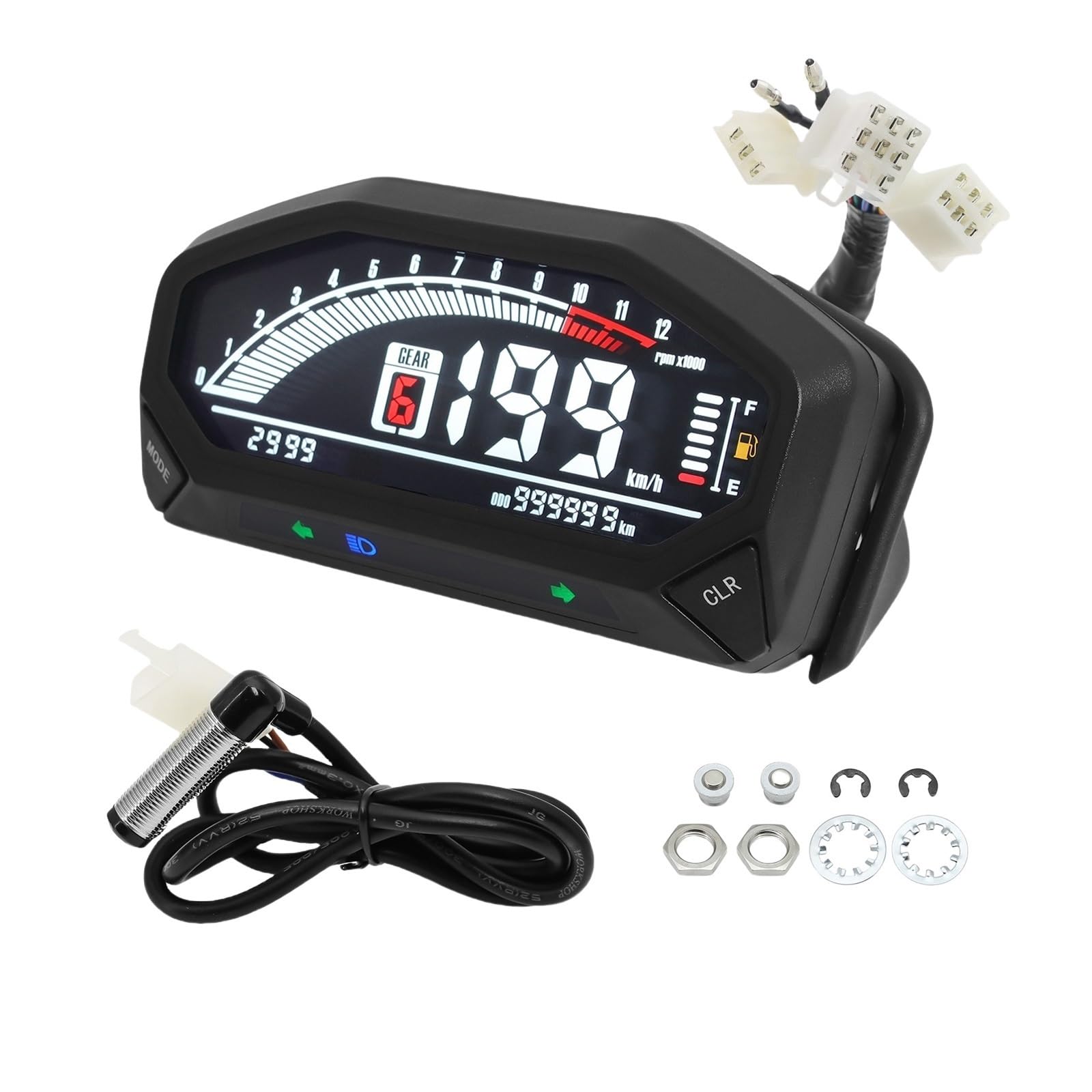 Einstellbarer Tachometer 10000 RPM Anzeige Tachometer Odemeter Drehzahlmesser Gaugr Moto Dashboard Für 1 2 4 Zylinder 2024 Tachometer Digital Einstellbarer Tachometer 10000 RPM Anzeige Tachometer Odemeter Drehzahlmesser Gaugr Moto Dashboard Für 1 2 4 Zylinder 2024 Tachometer Digital von Yuegtik