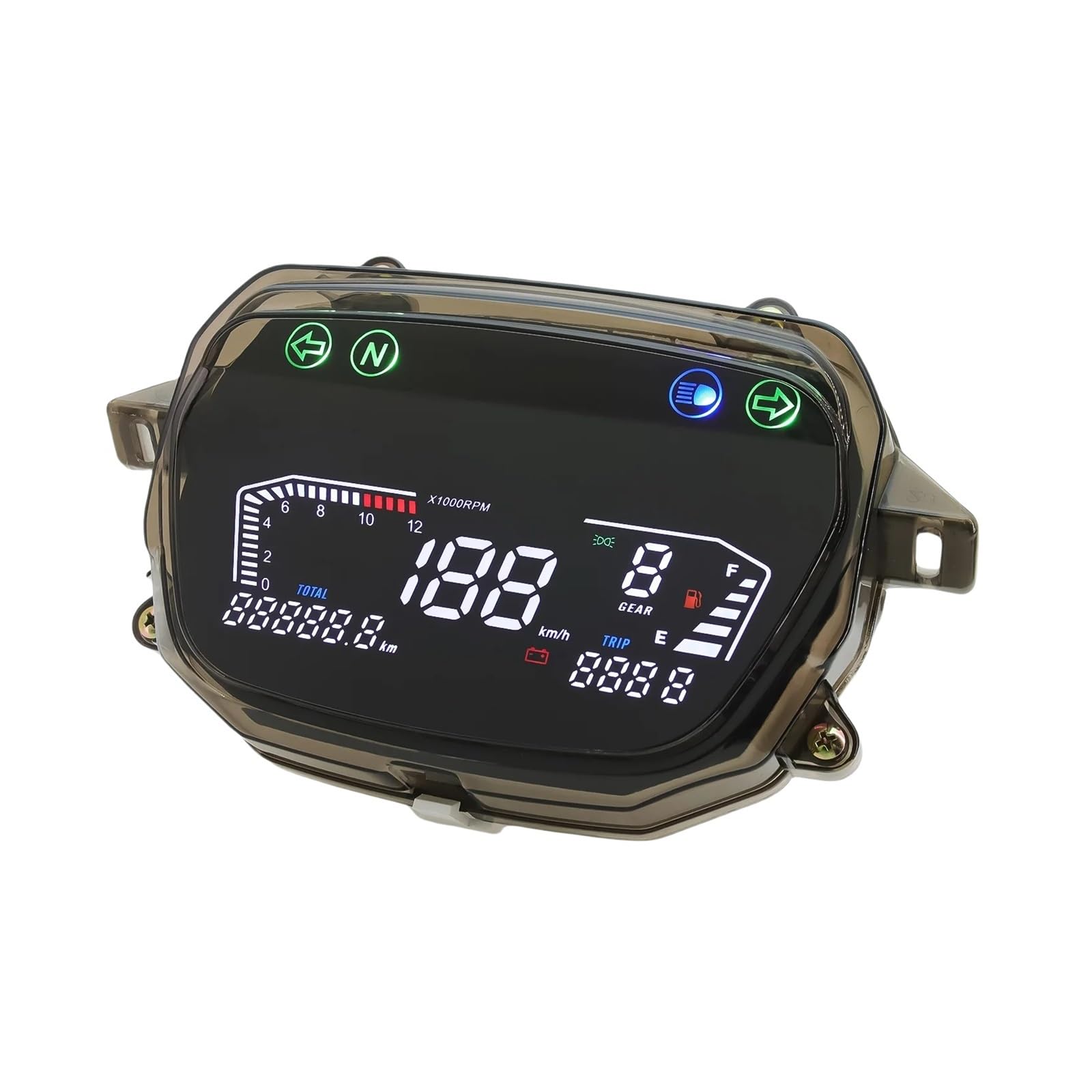 Für Demak Für EX90 Motobike Dashboard Geschwindigkeit Display DGITAL METER Drehzahlmesser Kilometerzähler Tachometer Digital Für Demak Für EX90 Motobike Dashboard Geschwindigkeit Display DGITAL METER Drehzahlmesser Kilometerzähler Tachometer Digital von Yuegtik
