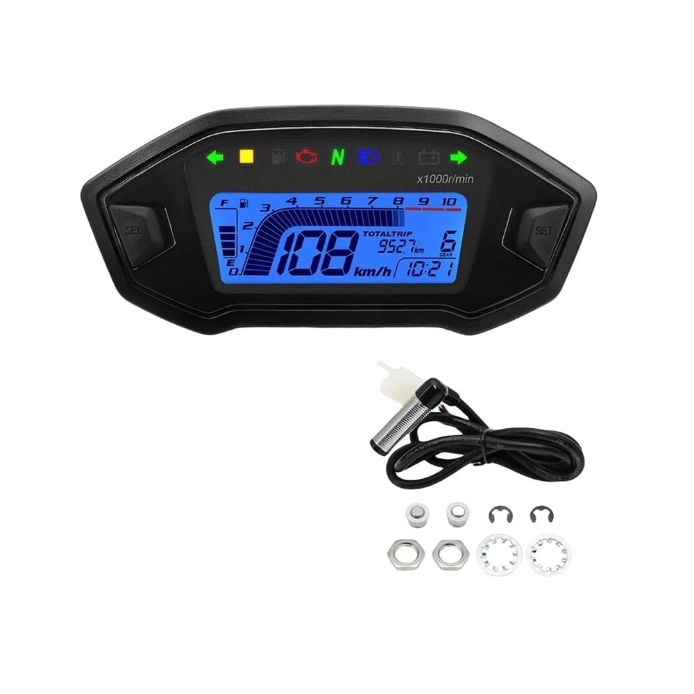 Motorrad Digital Tacho Universal Motor Tachometer Instrument Cluster Licht Anzeige Voltmeter Öl Gauge Tachometer Digital Motorrad Digital Tacho Universal Motor Tachometer Instrument Cluster Licht Anzeige Voltmeter Öl Gauge Tachometer Digital von Yuegtik