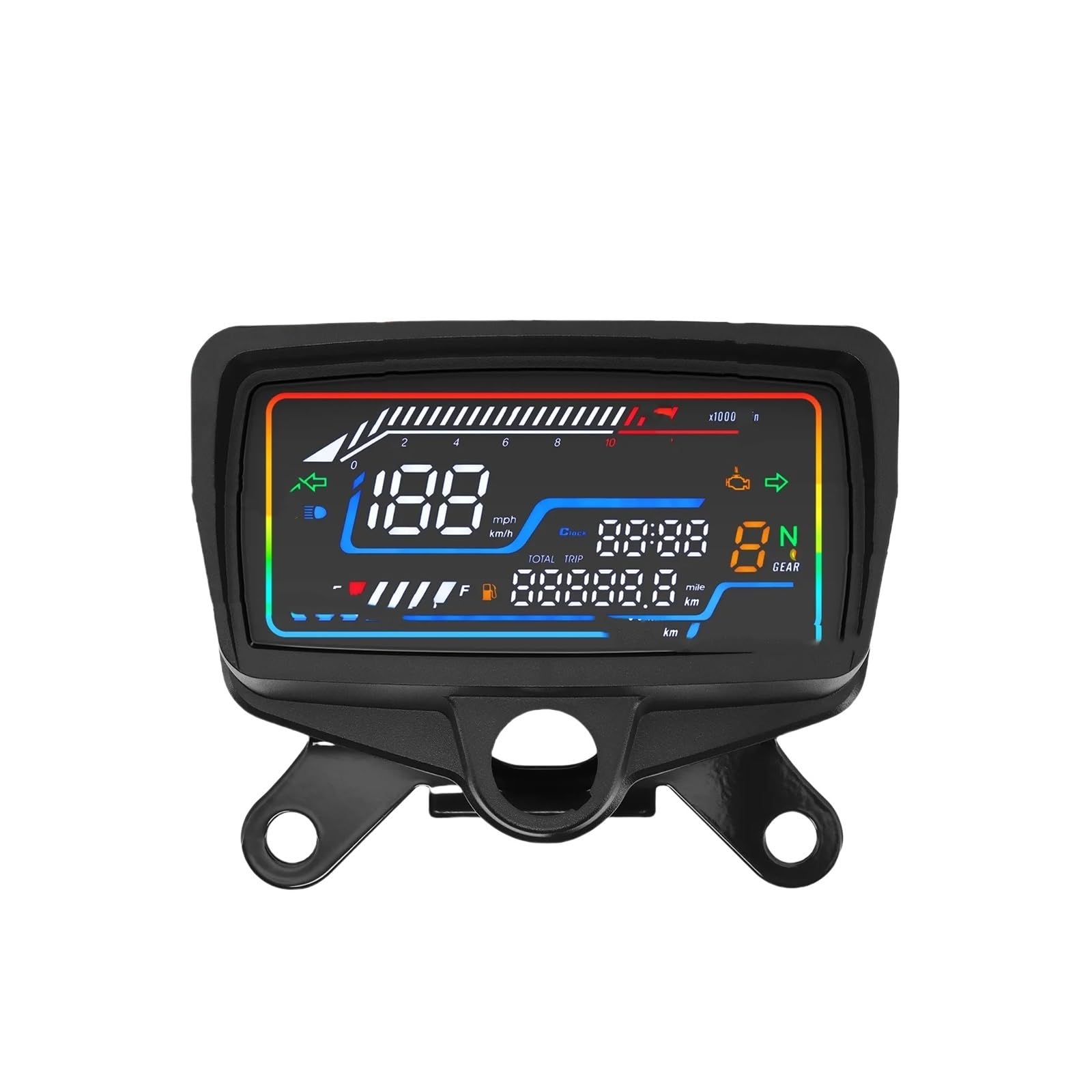 Motorrad-Geschwindigkeitsmesser-Kilometerzähler-Drehzahlmesser-Instrument Digital-Dashboard Für CG125-150 Tachometer Digital Motorrad-Geschwindigkeitsmesser-Kilometerzähler-Drehzahlmesser-Instrument Digital-Dashboard Für CG125-150 Tachometer Digital von Yuegtik