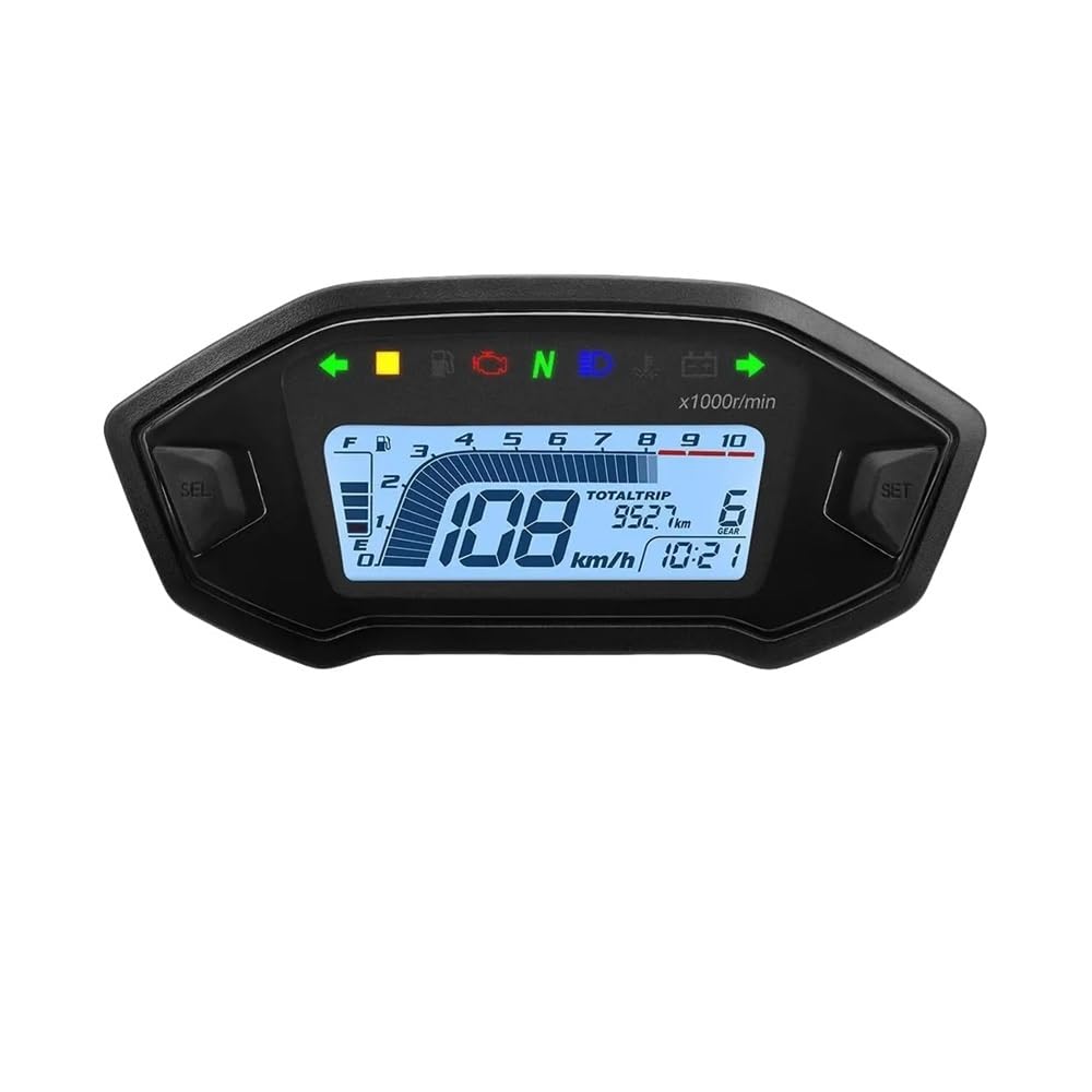 Motorrad-Instrumententafel, 7-farbiges Licht, 0–10.000 U/min, Drehzahlmesser, Digitaler Tachometer Für 1 2 4 Zylinder, Universalmotor, 12 V Tachometer Digital Motorrad-Instrumententafel, 7-farbiges Licht, 0–10.000 U/min, Drehzahlmesser, Digitaler Tachometer Für 1 2 4 Zylinder, Universalmotor, 12 V Tachometer Digital von Yuegtik