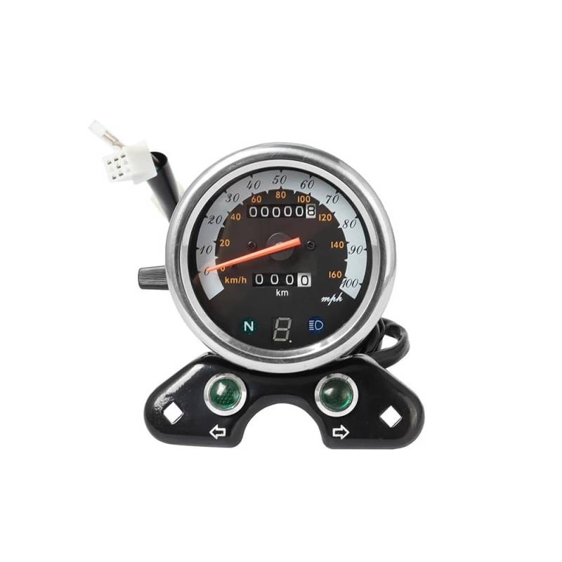 Motorrad Kilometerzähler Gauge Montage Modifizierte Drehzahlmesser Digitale Schnittstelle Tankanzeige Tachometer Zubehör Für GN Für CG125 Tachometer Digital von Yuegtik