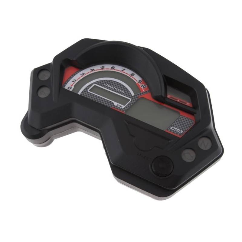Motorrad Meter Hintergrundbeleuchtung Digital Anzeige Licht Drehzahlmesser Kilometerzähler Öl Meter Für FZ16 Für FZ 16 Für F&azer Tachometer Digital von Yuegtik