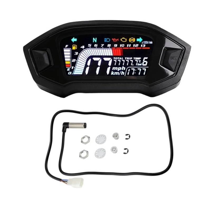 Motorrad-Tachometer Digitaler Drehzahlmesser Tachometer Für GROM 2013-2019 Für CRF250 Für Rally 2017-2019 Tachometer Digital von Yuegtik