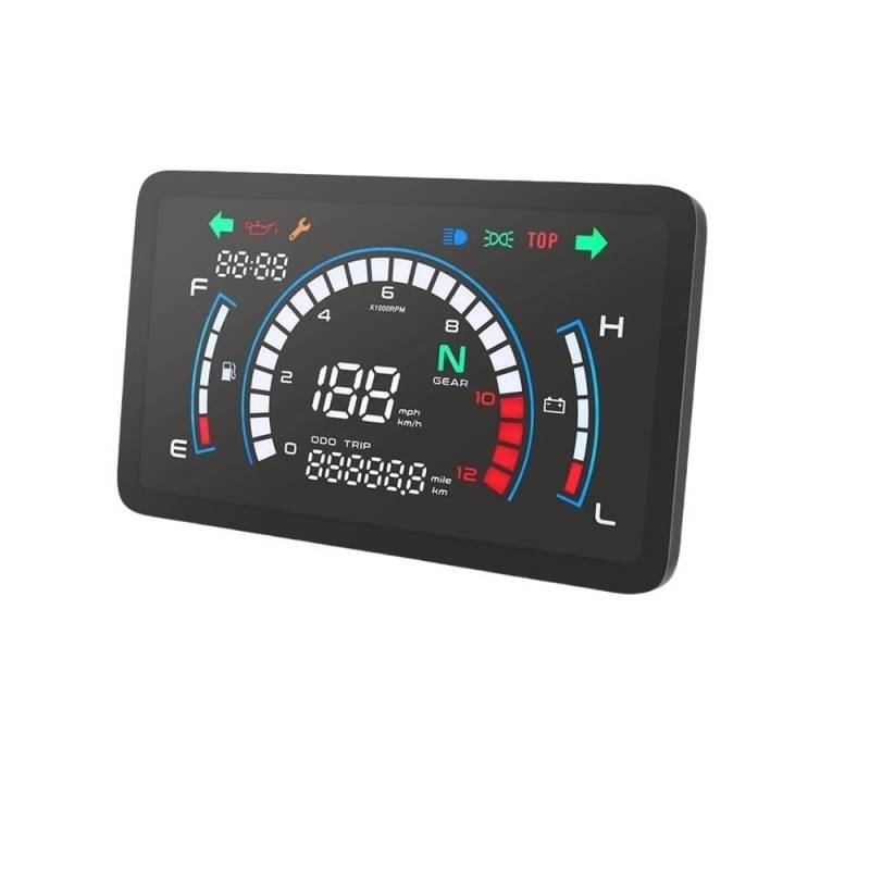 Motorrad -computer-geschwindigkeitsmesser-grüne Digital Manometer Mit Spannung Tankanzeige Dashboard Für EX5 Traum Für EX5 Ipowed Tachometer Digital von Yuegtik