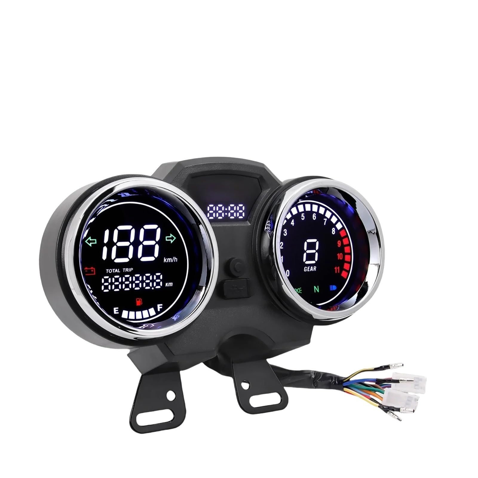Motorräder Tachometer Tachometer Messgerät Universal Display Dashboard Kilometerzähler Motorrad Digital Instrument Für GN125 Tachometer Digital Motorräder Tachometer Tachometer Messgerät Universal Display Dashboard Kilometerzähler Motorrad Digital Instrument Für GN125 Tachometer Digital von Yuegtik