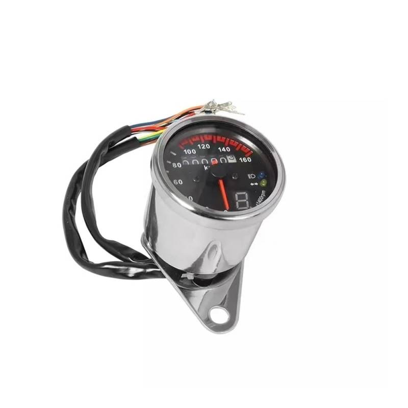 Universal 12V Motorrad -computer-geschwindigkeitsmesser- Digitalanzeige Geschwindigkeitsmesser Armaturenbrett Instrumente Getriebe Für Cafe Racer Tachometer Digital von Yuegtik