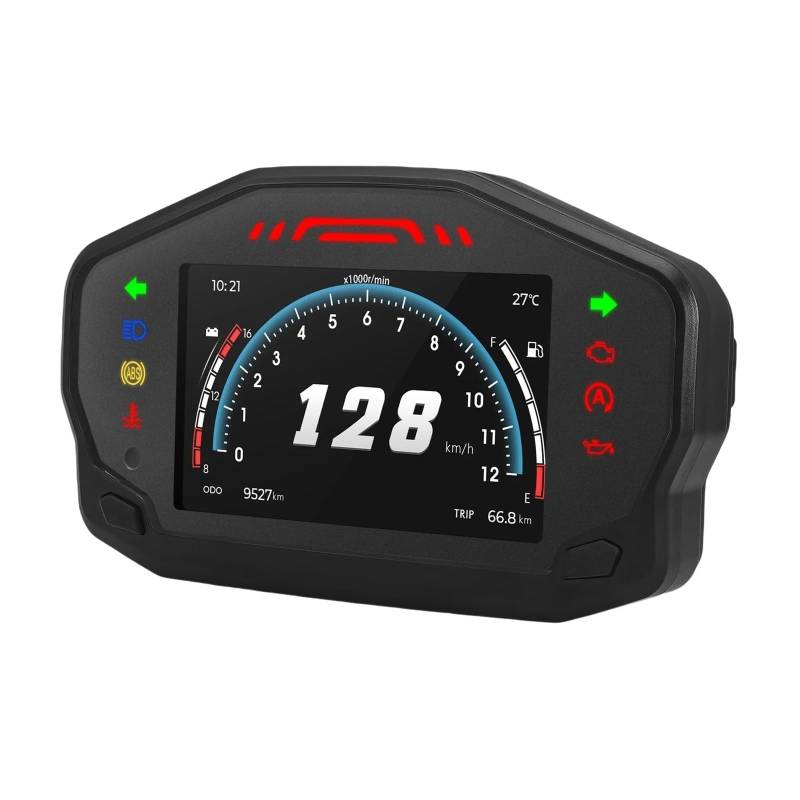 Universal 12v Moto Dashboard Bildschirm Motorrad Tachometer Instrument Panel Kilometerzähler Tachometer Für 2/4 Zylinder 2023 Tachometer Digital von Yuegtik