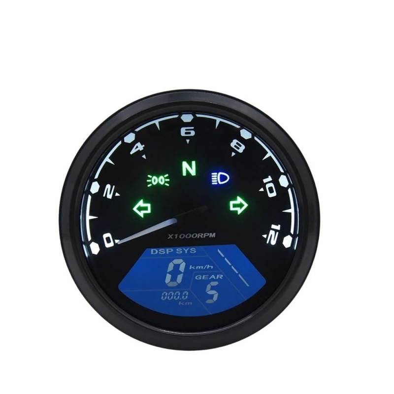 Universal Motorrad 12000RMP -computer-geschwindigkeitsmesser-grüne Tachometer 1-4 Zylinder Motorrad Gauge Motorrad Digital Dash Tachometer Digital von Yuegtik
