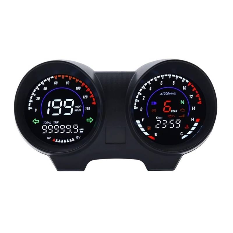 Yuegtik Motorrad Drehzahlmesser Tachometer Digital Dashboard Für Brasilien Für Titan 150 Für CG150 Für Fan150 Tachometer Digital von Yuegtik