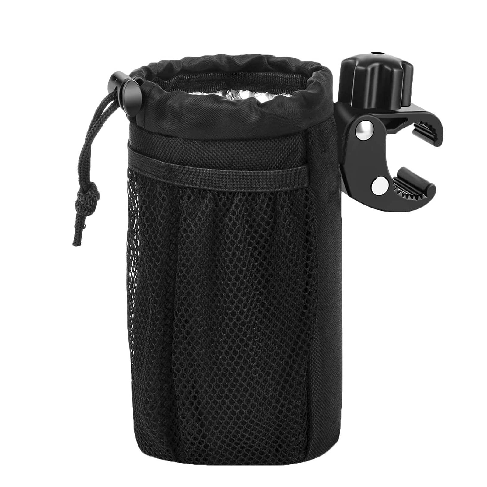 Yuehuamech Bike Handlebar Water Bottle Holder Bag Drink Cup Holder with Alligator Clip Phone Storage Pouch Handlebar Bag Beverage Container for All Motorcycle Scooter von Yuehuamech
