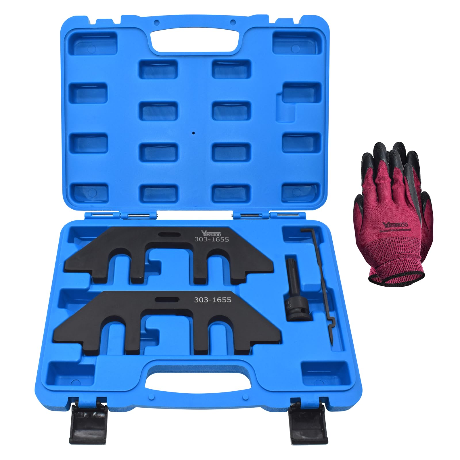 Yuesstloo 303-1655 Nockenwellen-Halte-Ausrichtungs-Timing-Werkzeug, kompatibel mit Ford 3,5 l EcoBoost Upgraded GT F-150 Expedition Lincoln Navigator, mit Zylinderkopfschraubenentfernungsbuchse Yuesstloo 303-1655 Nockenwellen-Halte-Ausrichtungs-Timing-Werkzeug, kompatibel mit Ford 3,5 l EcoBoost Upgraded GT F-150 Expedition Lincoln Navigator, mit Zylinderkopfschraubenentfernungsbuchse von Yuesstloo