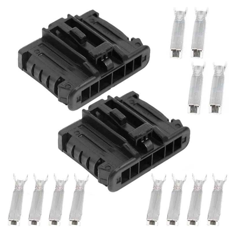 Yuiturt 2 Stück Rücklicht Kabelbaum Stecker 6Pin mit 12 Anschluss-Terminals, für Peugeot Citroen Kfz-Lampenfassung Buchse 12V 98821-1061, Faisceau Électrique von Yuiturt