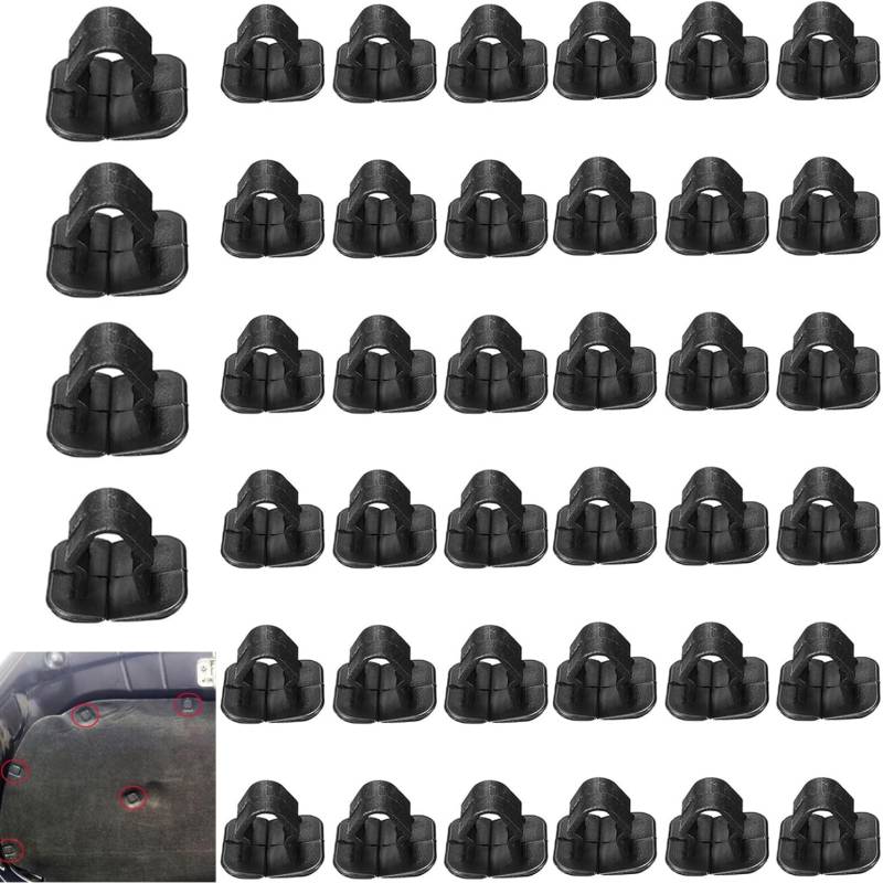 Yuiturt 40 Stück Auto Motorhaube Isolierkissenhalter Clip, Auto Motorhaubenisolierung Pad Halter Clip, Dämmmatte Motorhaube Dämmmatte Befestigungsclip Clips Universal von Yuiturt