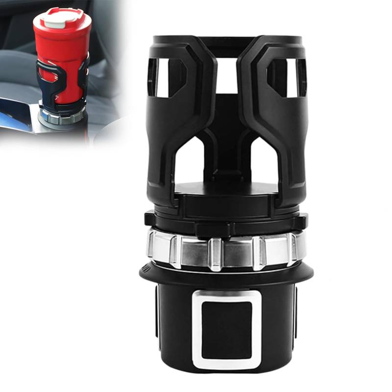 Yuiturt Auto Getränkehalter mit Elastischem Greiferdesign, Verstellbarer Flaschenhalter für Auto, KFZ Trinkhalter Cupholder Dosenhalter, Air Vent Getränkehalter für Wasser, Kaffee, Saft von Yuiturt