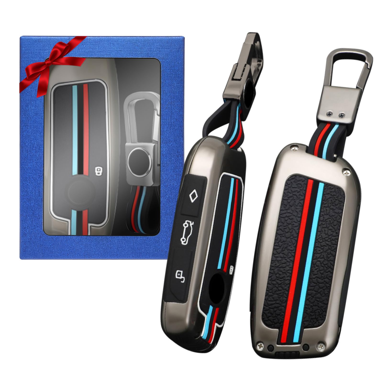 Yumzeco Kompatibel mit BMW 2023 Autoschlüssel Hülle, Zinklegierung Schlüsselhülle Case per 2/3/5/7er X1 X4 X5 X6 X7 XM i7 iX i4 2023-2024, BMW X1 U11 Schlüsselhülle mit Schlüsselanhänger-Grau Yumzeco Kompatibel mit BMW 2023 Autoschlüssel Hülle, Zinklegierung Schlüsselhülle Case per 2/3/5/7er X1 X4 X5 X6 X7 XM i7 iX i4 2023-2024, BMW X1 U11 Schlüsselhülle mit Schlüsselanhänger-Grau von Yumzeco
