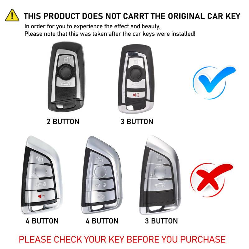 Yumzeco Zinklegierung Autoschlüssel Hülle Keyless Kompatibel mit BMW 3 5 6 Series X1 X5 X6 M3 M5 X5 X6 Z4 Schlüsselhülle mit Silicone TPU Schlüssel Cover Schutzhülle mit Schlüsselanhänger Rot von Yumzeco