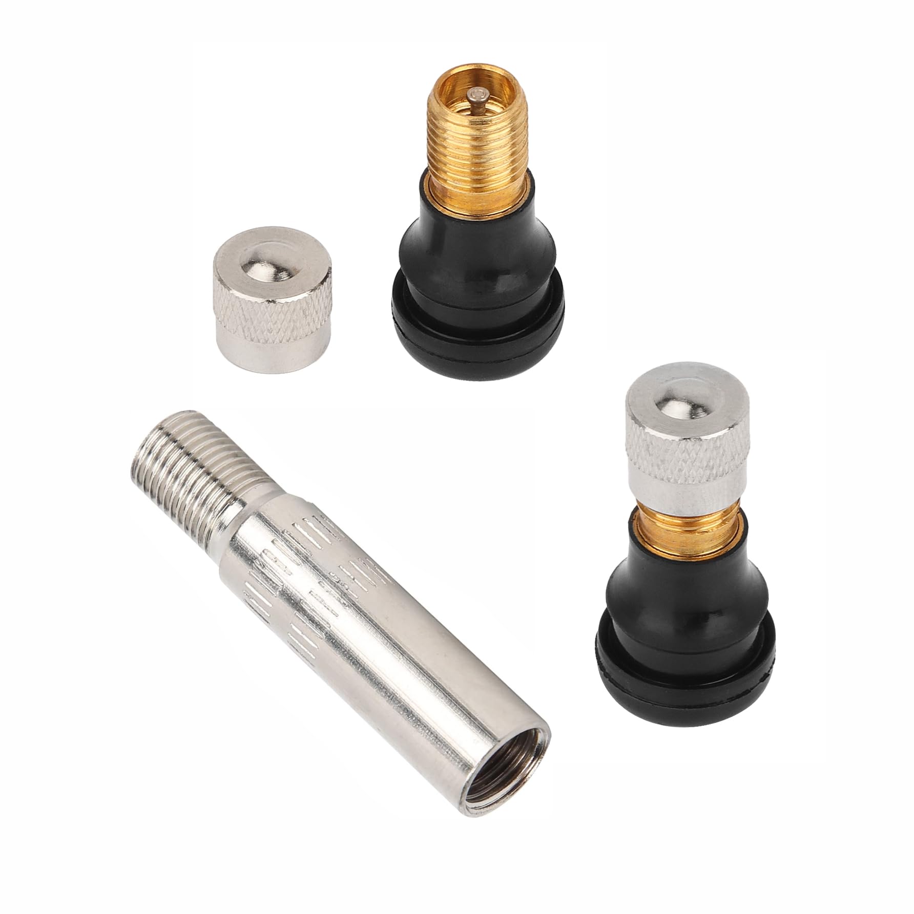 Yungeln E Scooter Ventilverlängerungs Adapter Tubeless-Ventil and Extenderventil Kompatibel für Ninebot Max G30 Elektroscooter, für Xiaomi M365 Pro Pro2 1S Essential Mi3 Elektro Scooter von Yungeln