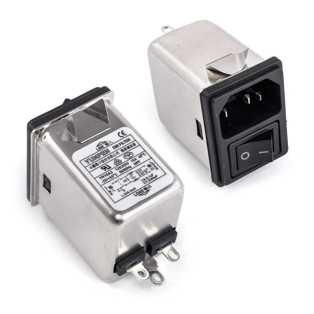 Yunpen YR10A3 IEC-Netzfilter mit Schalter, Kaltgerätebuchse, Entstörfilter Einbaubuchse C14 Yunpen YR10A3 IEC-Netzfilter mit Schalter, Kaltgerätebuchse, Entstörfilter Einbaubuchse C14 von Yunpen