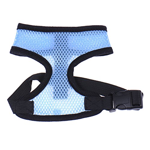 Yunt All Season Einstellbare Soft-Mesh Haustier Hundewelpen Vest Harness Pet Supplies (Blau, Large) von Yunt