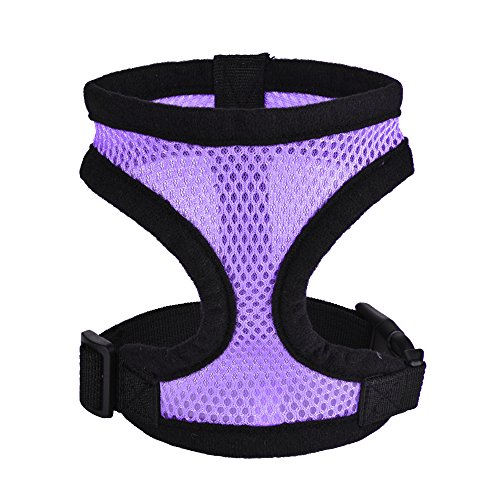 Yunt All Season Einstellbare Soft-Mesh Haustier Hundewelpen Vest Harness Pet Supplies (Lila, Large) von Yunt