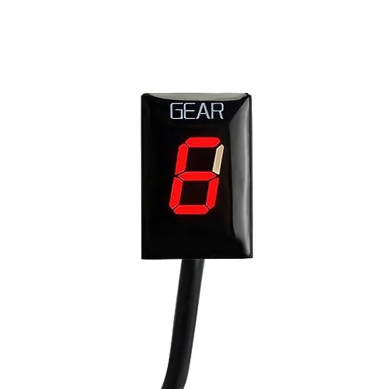 Ganganzeiger Motorrad-Ganganzeige mit 1–6 Gängen, for GSX1300 1999–2020, GSX1400 2001–2009(Black Red) von Yurefax