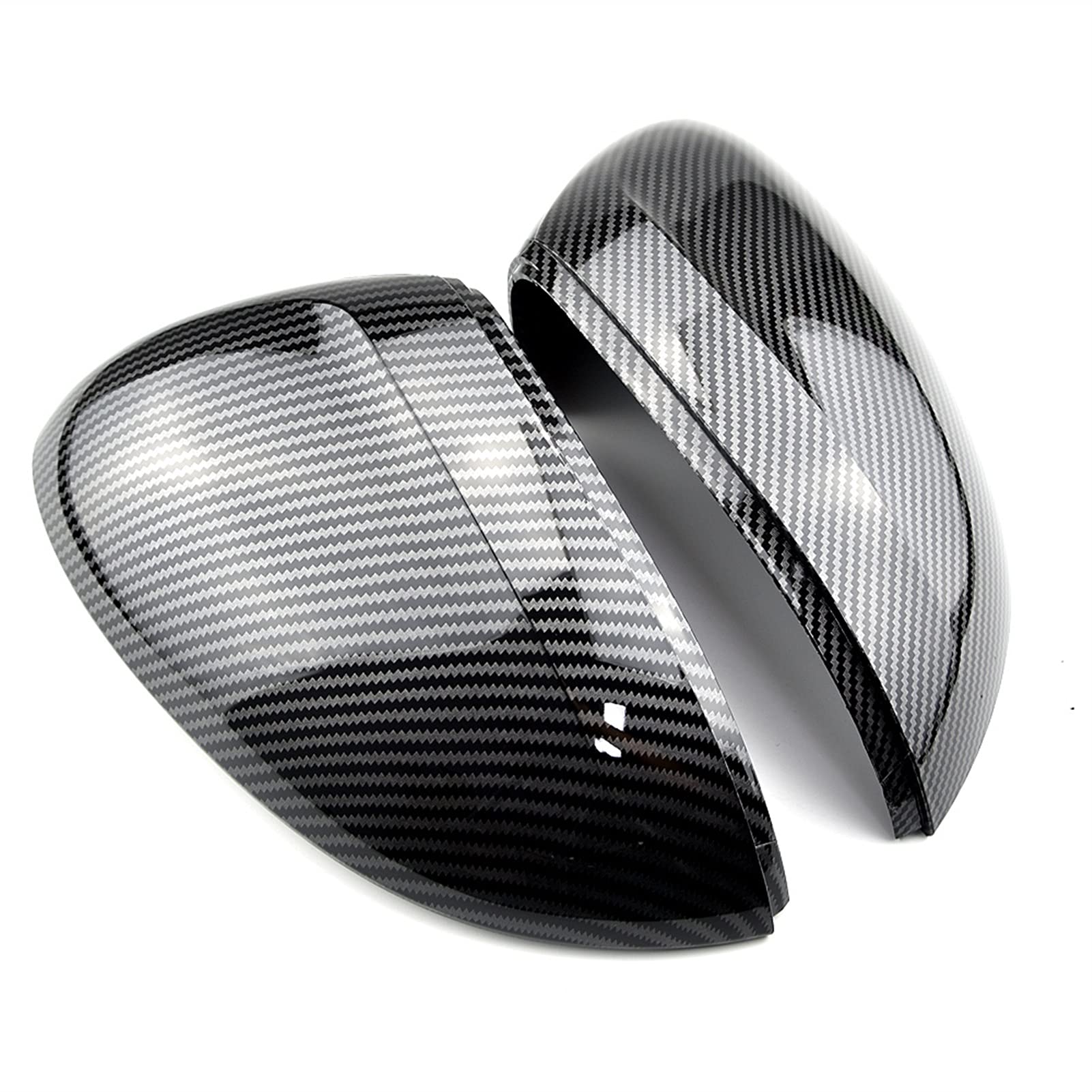 Spiegelabdeckungen Car Mirror Cover, for VW, for Passat, B8 CC, for ARTEON, R Line Bright Black Rearview Mirror Cover Protection Cap(Carbon Look black) von Yurefax