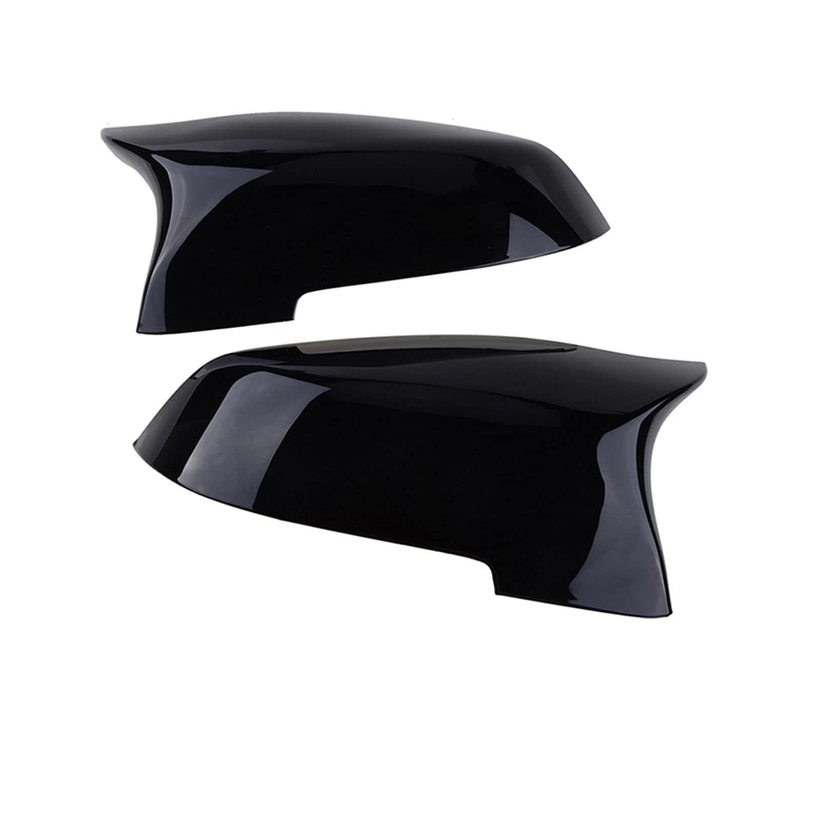 Spiegelabdeckungen Racing Außenspiegelabdeckung Autozubehör Performance Rückspiegelkappe, for BMW, 5er F10 F11 F18 2014-2017(Glossy Black) von Yurefax