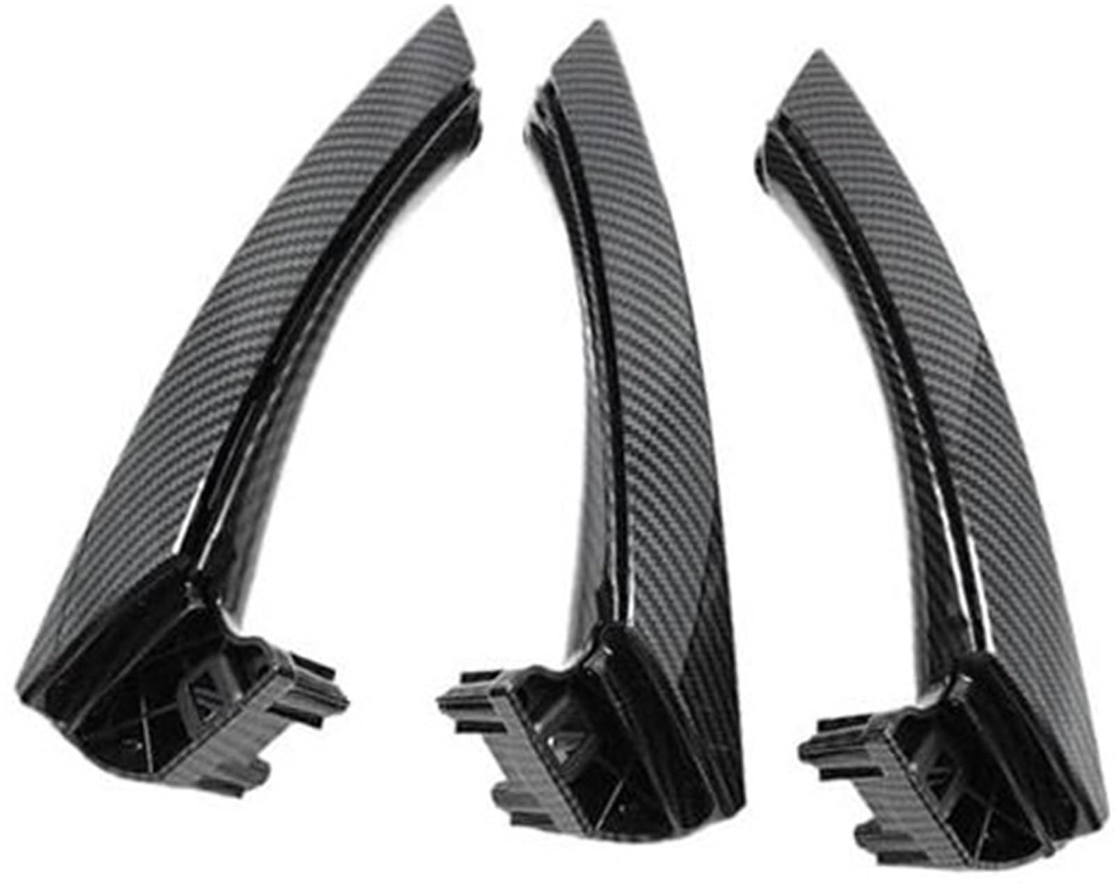 Yurefax, for, 3er E90 E91 E92 316 318 320 325 328i 2004–2012, kompletter Satz LHD RHD Beifahrer-Innentürgriff-Abdeckungsverkleidung Auto-Innentürgriff(Black Lhd Set Carbon) von Yurefax