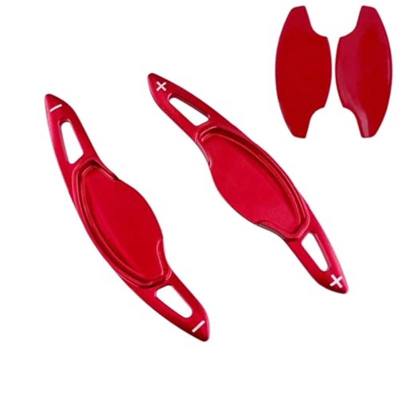 Yurefax, for Civic, FE 2022 RS Sport Touring Stepwgn Spada 2023 CR-V Pilot Integra Auto-Lenkrad-Paddel-Shifter-Verlängerungsaufkleber Auto-Schaltwippen(Black RED) von Yurefax