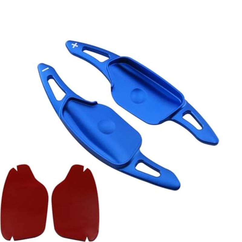 Yurefax, for Kia, K8 Hybrid 2021 2022 2023 2024 Auto Lenkrad Shifter Paddle Extension Aufkleber Auto Zubehör Auto-Schaltwippen(Black Blue) von Yurefax
