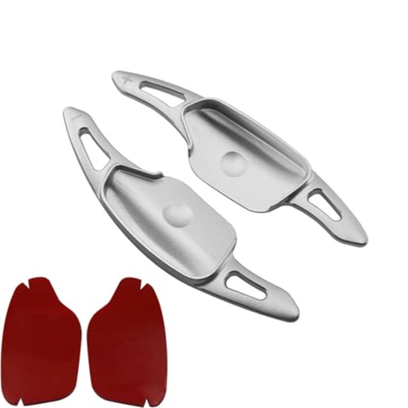 Yurefax, for Kia, K8 Hybrid 2021 2022 2023 2024 Auto Lenkrad Shifter Paddle Extension Aufkleber Auto Zubehör Auto-Schaltwippen(Black Silver) von Yurefax