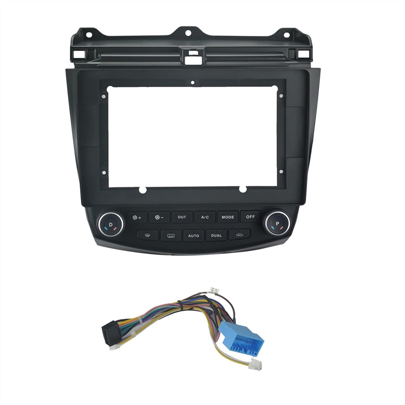 Yurefax 10,1-Zoll-Autoblende mit Klimaanlage und Canbus-Box, for Accord, 7. 2003-2007, Blenden, Armaturenbrett, Auto-DVD-Rahmen Car-Audio-Armaturenbrettrahmen(with DUAL) von Yurefax
