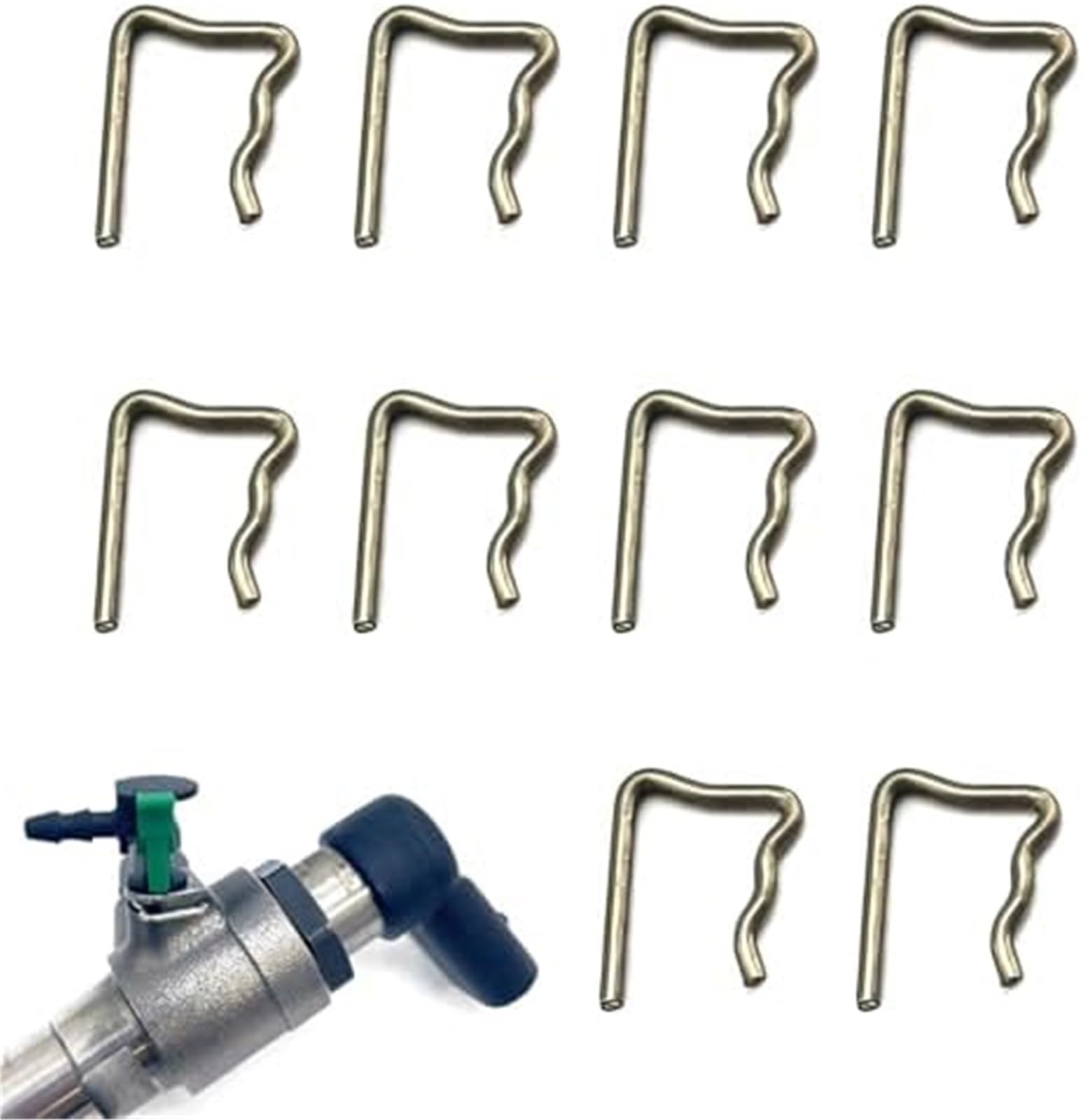 Yurefax 10 Stück Injektorclips, Leckrohrclips for Kfz-Injektoren, for Öl-Kraftstoffeinspritzrohre, for Ford, for Peugeot, for Citroen, for Renault, for Volkswagen, for Jaguar, langlebige und zuverläss Yurefax 10 Stück Injektorclips, Leckrohrclips for Kfz-Injektoren, for Öl-Kraftstoffeinspritzrohre, for Ford, for Peugeot, for Citroen, for Renault, for Volkswagen, for Jaguar, langlebige und zuverläss von Yurefax