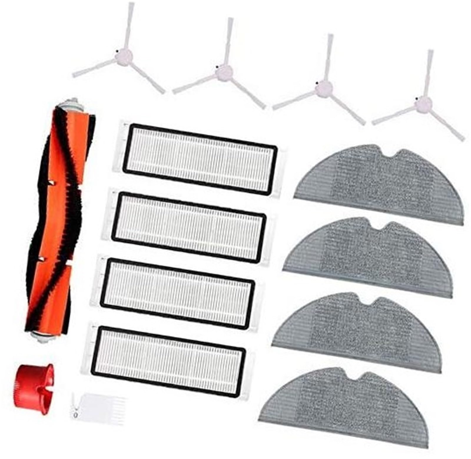Yurefax 15-teiliger Ersatz for den Staubsauger Xiaomi Mijia 1C, einschließlich 1 Walzenbürste, 4 Seitenbürsten, 4 Wischtücher, 4 Filter und 2 Reinigungsbürsten Roboterstaubsauger-Ersatzkit Yurefax 15-teiliger Ersatz for den Staubsauger Xiaomi Mijia 1C, einschließlich 1 Walzenbürste, 4 Seitenbürsten, 4 Wischtücher, 4 Filter und 2 Reinigungsbürsten Roboterstaubsauger-Ersatzkit von Yurefax