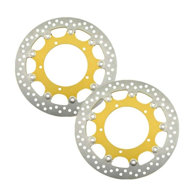 Yurefax 2 Stück 310 mm schwimmende Bremsscheibenrotoren for Motorräder vorne Links und rechts, for Yamaha, YZF-R1 1000 Rad YZF R1 YZFR1 2007 2008 Motorrad-Bremsscheibe von Yurefax