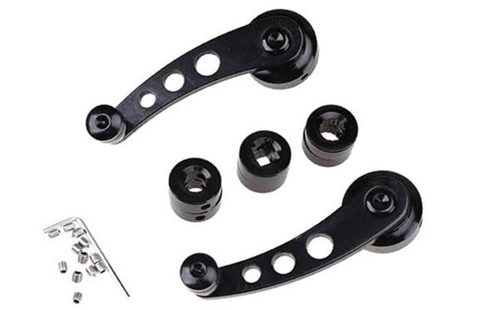 Yurefax 2Pcs Universal Auto Manuelle Fenster Hebe Kurbel Griff Wickler Lifter Riser Ersatz Auto Zubehör Auto-Innentürgriff(Black) von Yurefax