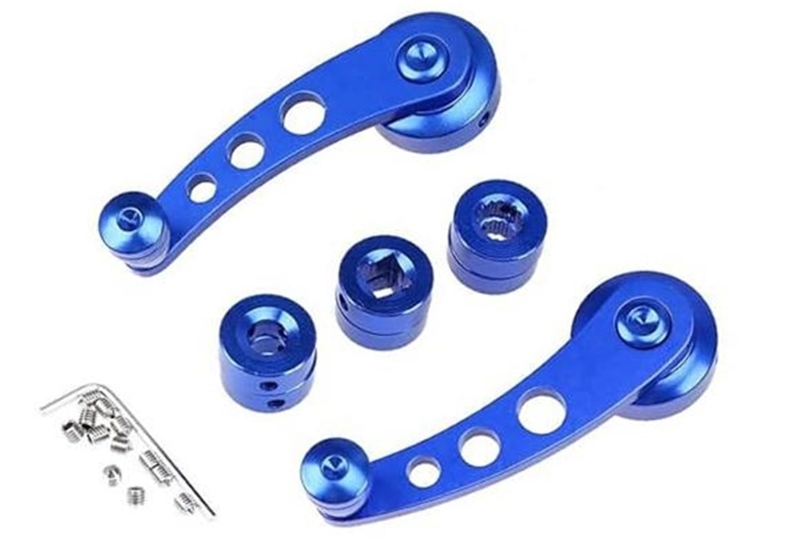 Yurefax 2Pcs Universal Auto Manuelle Fenster Hebe Kurbel Griff Wickler Lifter Riser Ersatz Auto Zubehör Auto-Innentürgriff(Black Blue) von Yurefax
