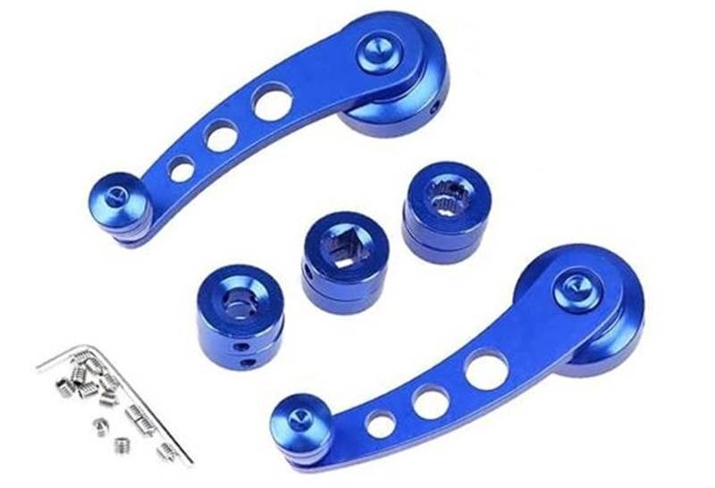 Yurefax 2Pcs Universal Auto Manuelle Fenster Hebe Kurbel Griff Wickler Lifter Riser Ersatz Auto Zubehör Auto-Innentürgriff(Black Blue) von Yurefax