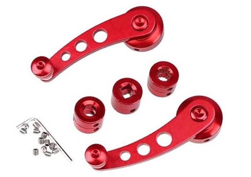 Yurefax 2Pcs Universal Auto Manuelle Fenster Hebe Kurbel Griff Wickler Lifter Riser Ersatz Auto Zubehör Auto-Innentürgriff(Red) von Yurefax